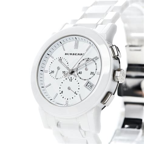 burberry white ceramic watch mens|burberry watches chronograph.